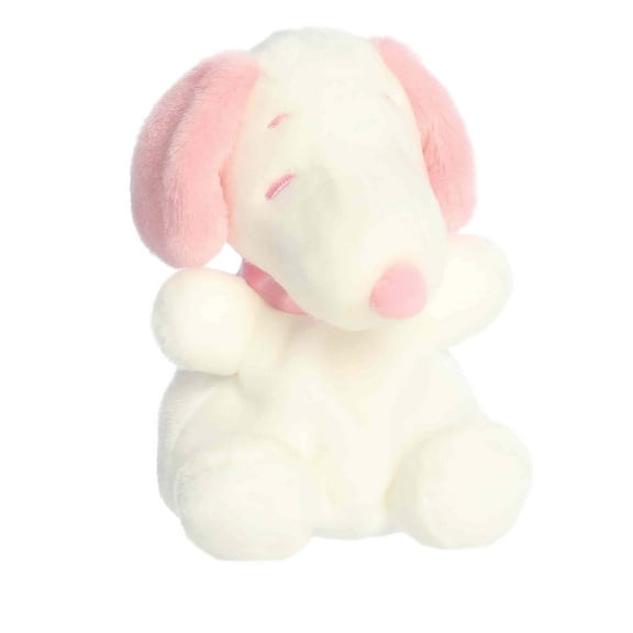 Aurora - Mini Adorable Stuffed Animal - 5" Snoopy Pink & White Palm Pals - Peanuts