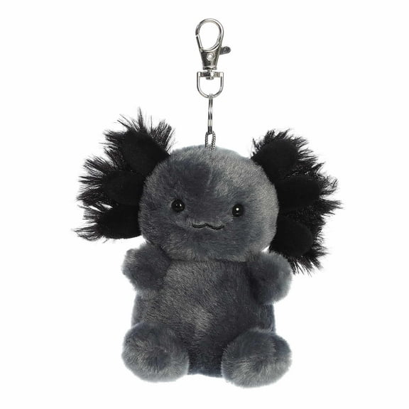 Aurora - Mini Black Adorable Clip-On - 4" Onyx Axolotl - Palm Pals