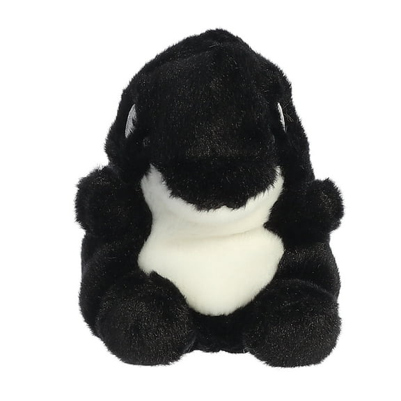 Aurora - Mini Black Palm Pals - 5.5" Juneau Orca - Adorable Stuffed Animal