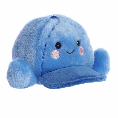 Aurora - Mini Blue Adorable Stuffed Animal - 5.5" Sawyer Baseball Cap - Palm Pals