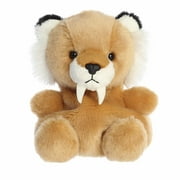 Aurora - Mini Brown Adorable Stuffed Animal - 5 Ash Saber Tooth Tiger - Palm Pals