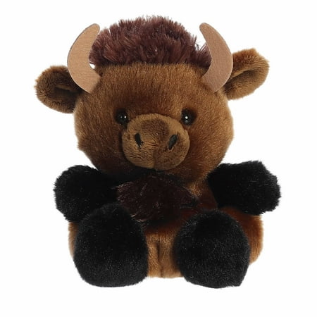 Aurora - Mini Brown Adorable Stuffed Animal - 5.5" Billy Bison - Palm Pals