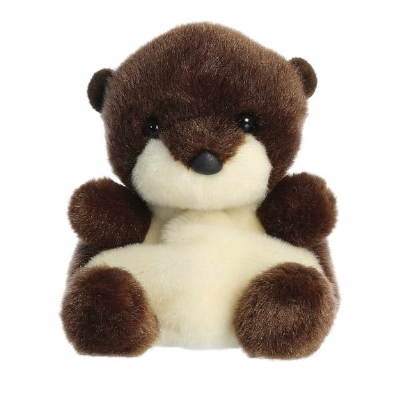 Aurora - Mini Brown Adorable Stuffed Animal - 5" Elena River Otter - Palm Pals