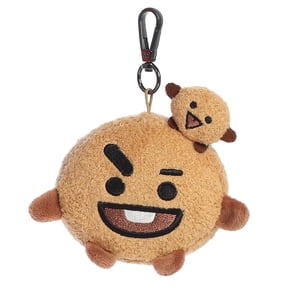 Aurora - Mini Brown BT21 - 4" SHOOKY Keychain - Lovable Stuffed Doll