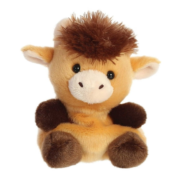 Aurora - Mini Brown Palm Pals - 5" Hubert Highland Cow - Adorable Stuffed Animal