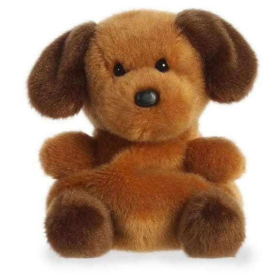 Aurora - Mini Brown Palm Pals - 4.5" Ruff Ruff Puppy - Adorable Stuffed Animal