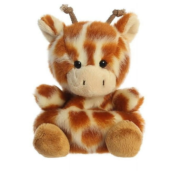 Aurora - Mini Brown Palm Pals - 4.5" Safara Giraffe - Adorable Stuffed Animal