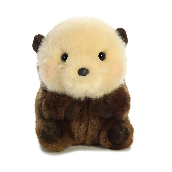Aurora - Mini Brown Rolly Pet - 5" Smiles Sea Otter - Playful Stuffed Animal