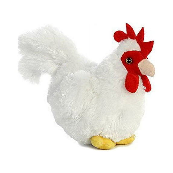 Aurora Mini Flopsie Bundle of 6" Floppy Beanbag Chicken & 6" Rooster Stuffed Animals - New Chicken & Cocky Rooster, Multicolor