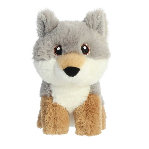 Aurora - Mini Gray Eco Nation - 4.5" Mini Wolf - Responsibly Made Stuffed Animal