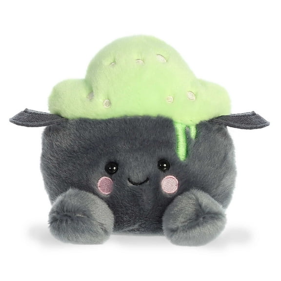 Aurora - Mini Gray Palm Pals - 6" Bubbly Cauldron - Spooky Stuffed Animal
