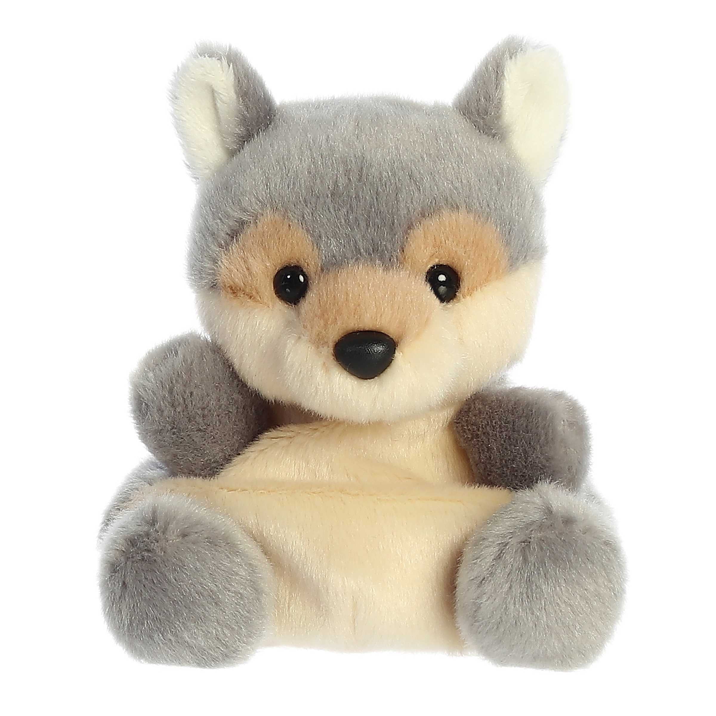 Aurora - Mini Gray Palm Pals - 5 Lucian Wolf - Adorable Stuffed Animal