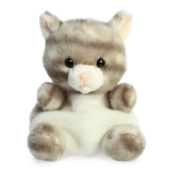 Aurora - Mini Gray Palm Pals - 4" Silver Kitty - Adorable Stuffed Animal