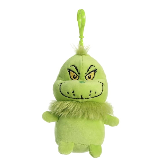 Aurora - Mini Green Dr. Seuss - 4.5" Squishy Grinch Clip-On - Whimsical Stuffed Animal