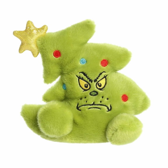 Aurora - Mini Green Festive Stuffed Animal - Palm Pals 5" Grinch Tree - Dr. Seuss