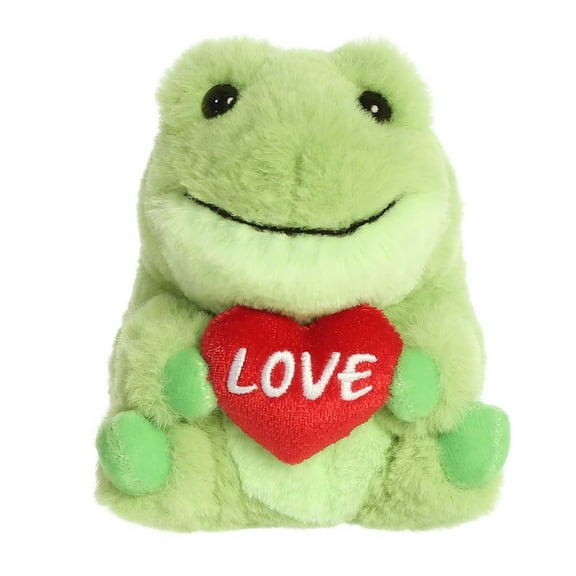 Aurora - Mini Green Rolly Pet - 5" Love Frog - Lovely Stuffed Animal