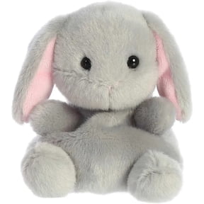 Aurora Adorable Palm Pals Pebbles Bunny Stuffed Animal - Pocket-Sized Play - Collectable Fun - Grey 5 Inches