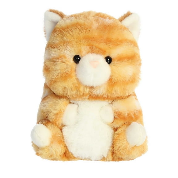 Aurora - Mini Orange Rolly Pet - 5" Gingersnap Kitten - Round Stuffed Animal