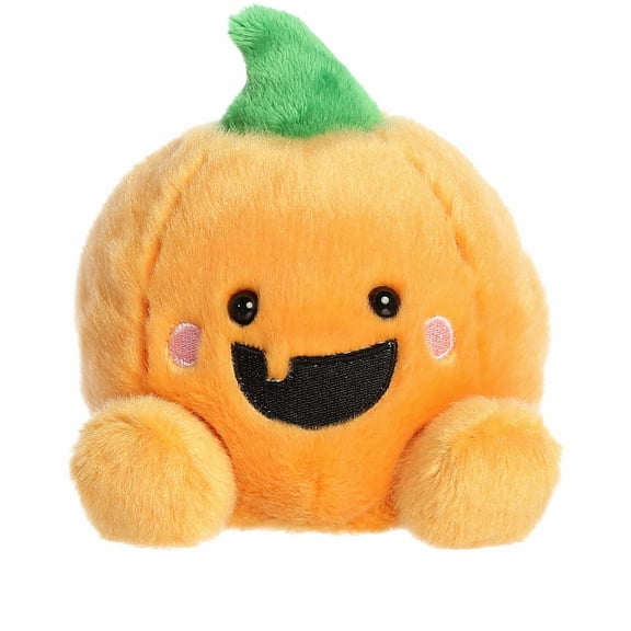 Aurora - Mini Orange Spooky Stuffed Animal - 5" Gourdon Jack O' Lantern - Palm Pals