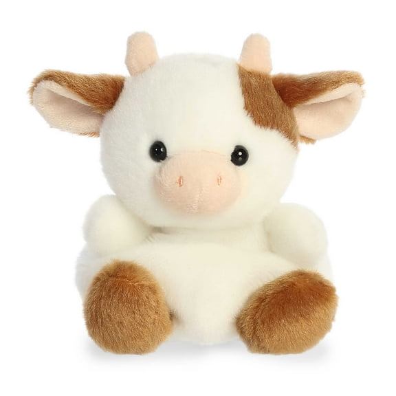 Aurora - Mini Palm Pals - 5" Caroline Brown Cow - Adorable Stuffed Animal