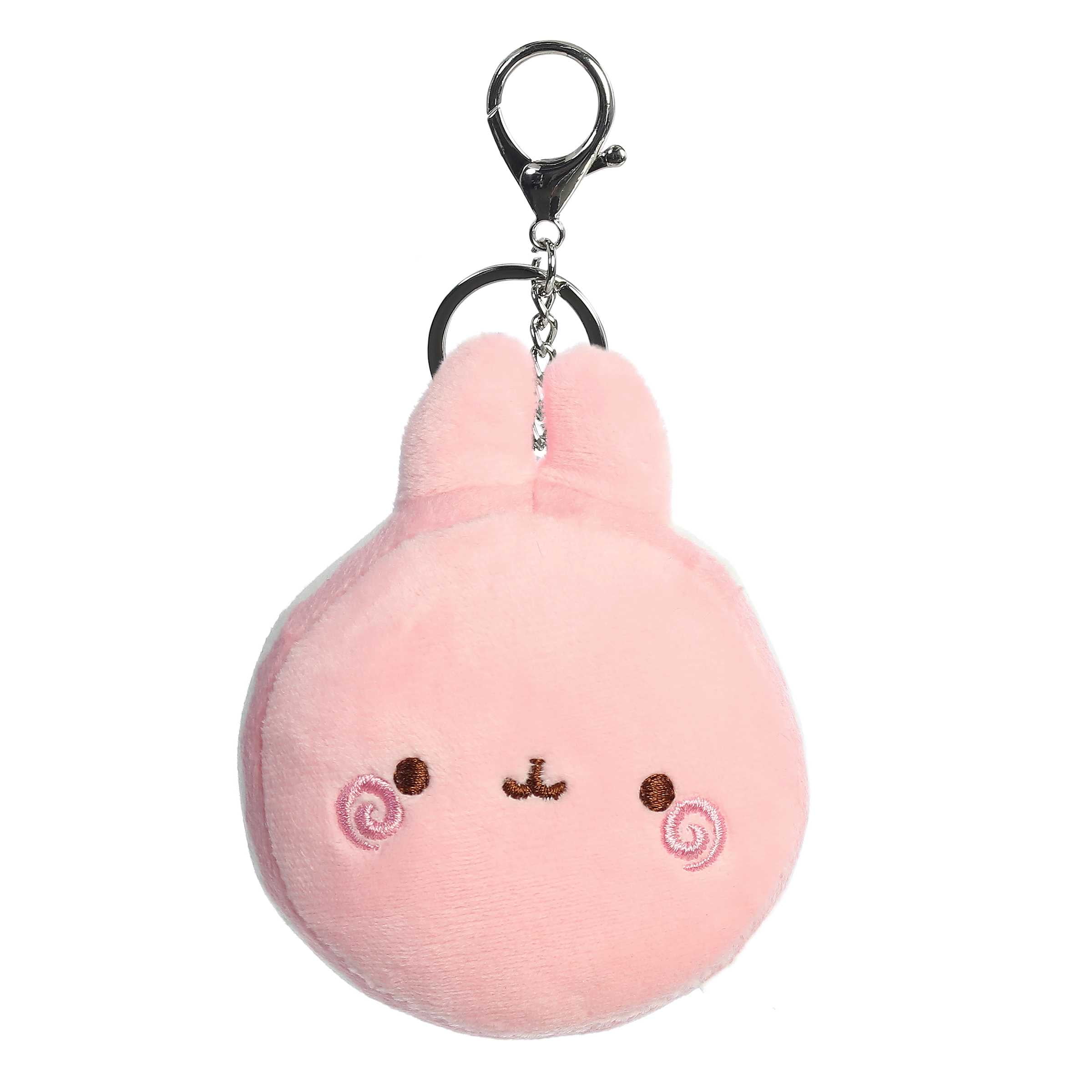 Aurora - Mini Pink Molang - 3" Macaron Molang Keychain - Playful Stuffed Animal - Walmart.com