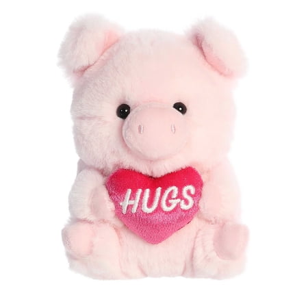 Aurora - Mini Pink Rolly Pet - 5.5" Hugs Pig - Lovely Stuffed Animal