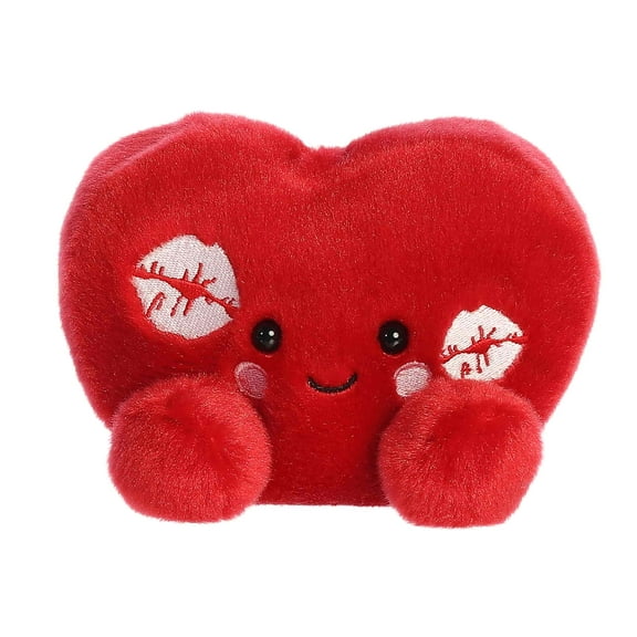 Aurora - Mini Red Adorable Stuffed Animal - 5" Kimi Kisses Heart - Palm Pals