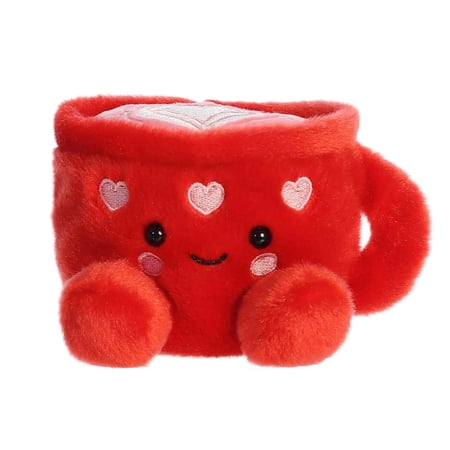 Aurora - Mini Red Adorable Stuffed Animal - 5" Lotti Love Latte - Palm Pals
