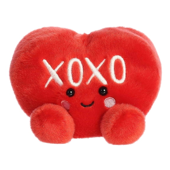 Aurora - Mini Red Adorable Stuffed Animal - 5" Xoxo Candy Heart - Palm Pals