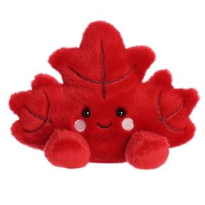 Aurora - Mini Red Palm Pals - 6" Fall Maple Leaf - Adorable Stuffed Animal