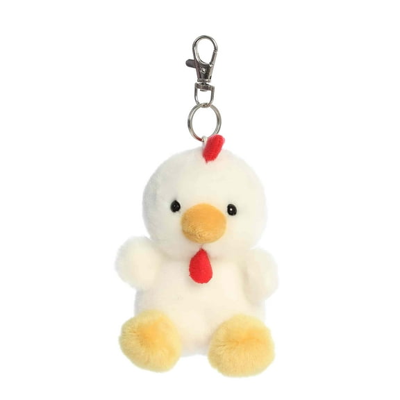 Aurora - Mini White Adorable Clip-On - 4" Cooper Chicken - Palm Pals