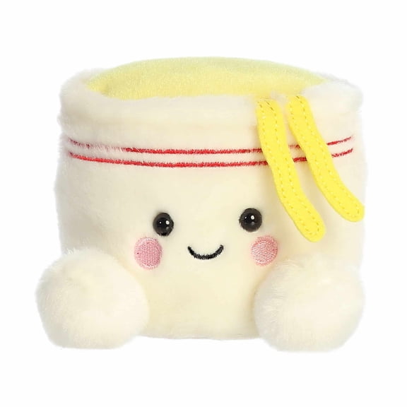 Aurora - Mini White Adorable Stuffed Animal - 4.5" Dashi Cup Noodles - Palm Pals