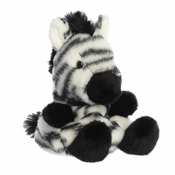 Aurora - Mini White Adorable Stuffed Animal - 5.5" Grévy Zebra - Palm Pals