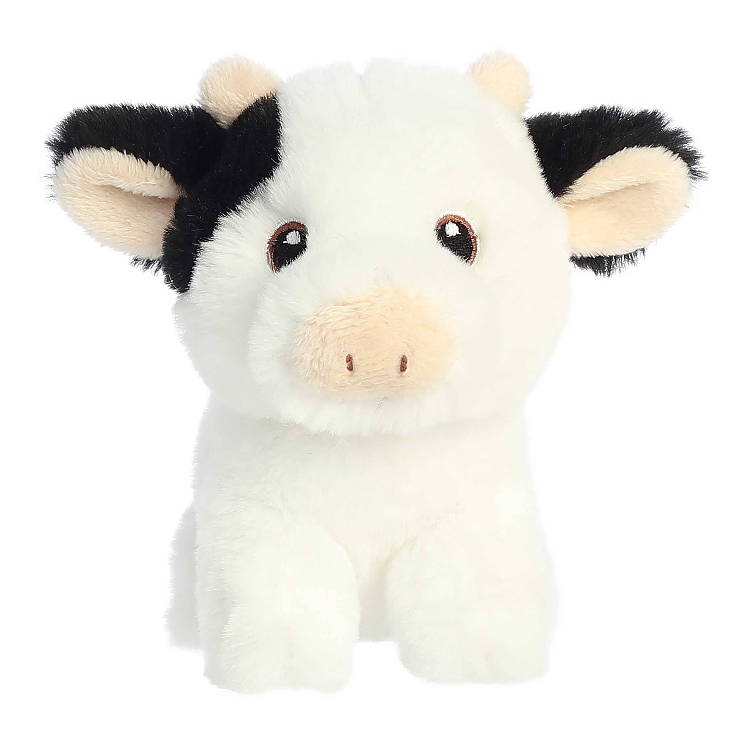 Aurora - Mini White Eco Nation - 5 Mini Cow - Eco-Friendly Stuffed Animal  