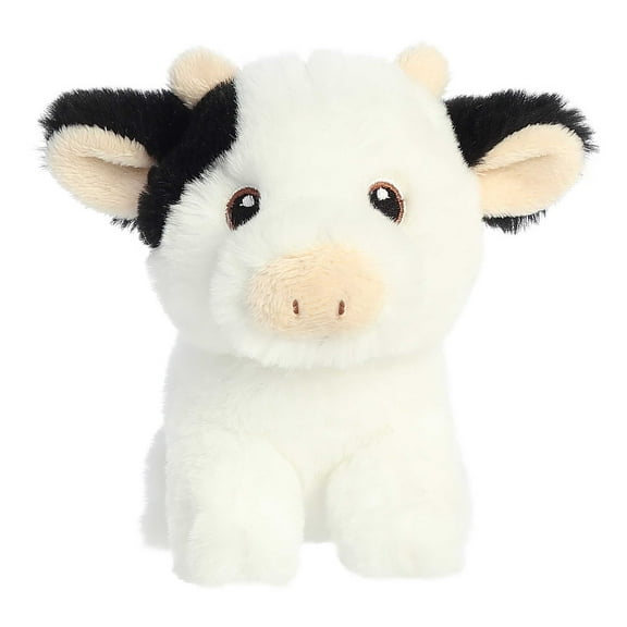 Aurora - Mini White Eco Nation - 4.5" Mini Cow - Responsibly Made Stuffed Animal