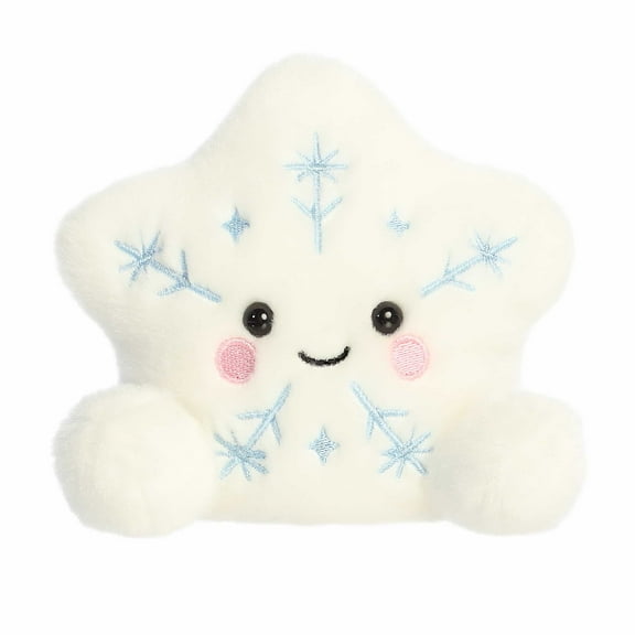 Aurora - Mini White Festive Stuffed Animal - 5" Glisten Snowflake - Palm Pals