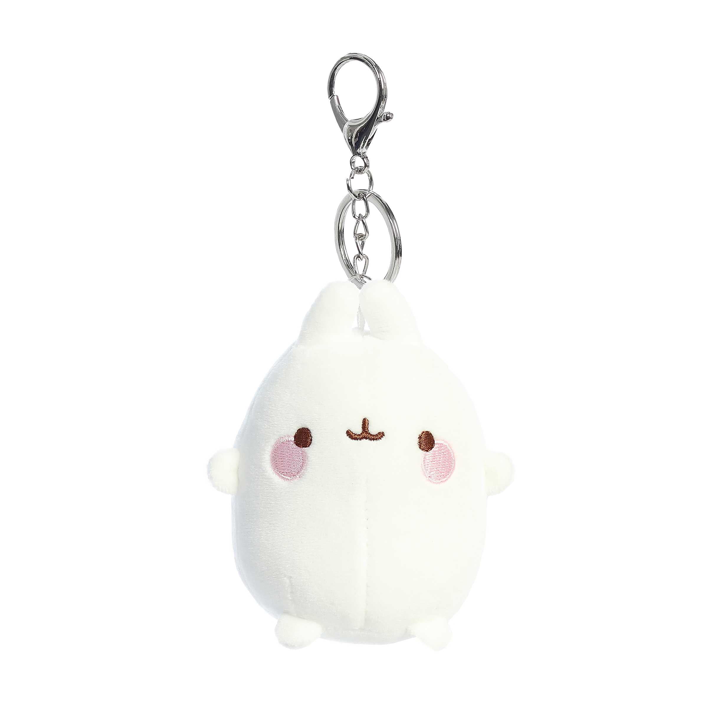 Aurora - Mini White Molang - 4" Molang Keychain - Playful Stuffed ...