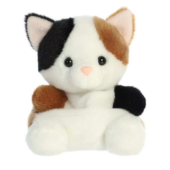 Aurora - Mini White Palm Pals - 5" Peebs Calico Cat - Adorable Stuffed Animal