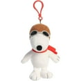 thumbnail image 1 of Aurora - Mini White Peanuts - 5" Flying Ace Keychain - Adorable Stuffed Animal, 1 of 5