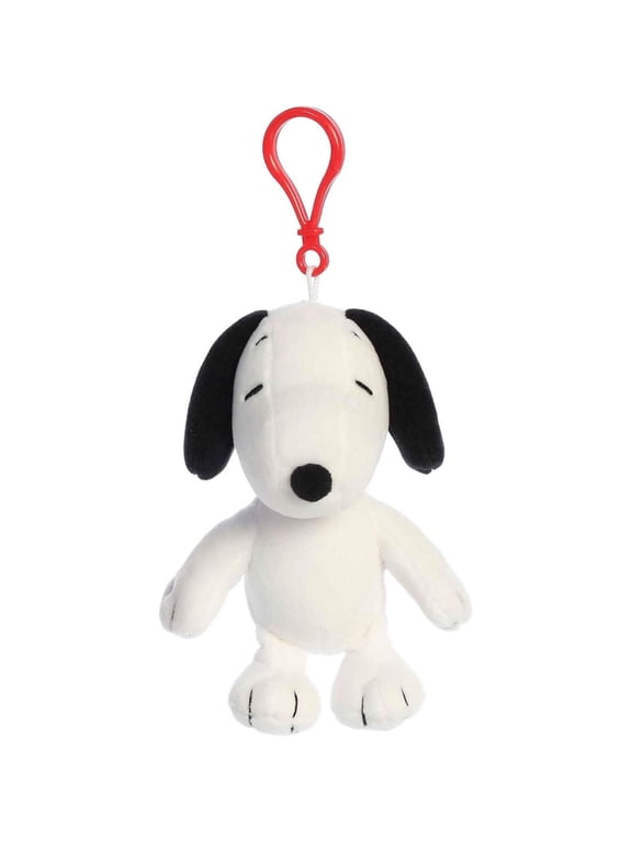 Aurora - Mini White Peanuts - 5" Snoopy Keychain - Timeless Stuffed Animal