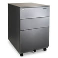 thumbnail image 1 of Aurora Modern SOHO Design 3-Drawer Metal Mobile File Cabinet with Lock Key Sliding Drawer, Multiple Colors, 1 of 5