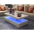 thumbnail image 1 of Aurora Modern Style Coffee Table Built in LED Made with Wood and Glossy Finish, 1 of 3