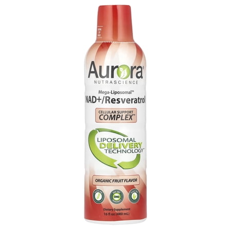 Aurora Nutrascience Mega-Liposomal™ NAD+,Resveratrol, Organic Fruit, 16 fl oz (480 ml)