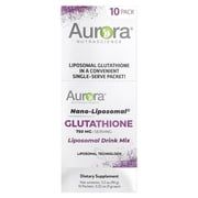 Aurora Nutrascience Nano-Liposomal , Glutathione, Liposomal Drink Mix, 10 Packets, 0.32 oz 9 g Each