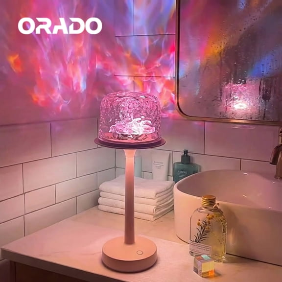 Aurora Ocean Wave 16-Color Ambient Desk Lamp with Remote for Bedroom, Living Room & Study | Relaxing Mood Lighting & Perfect Gift