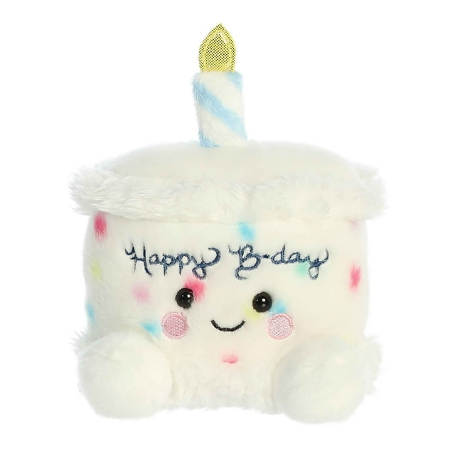 Aurora - Mini White Palm Pals - 5" Happy B'Day Cake - Adorable Stuffed ...