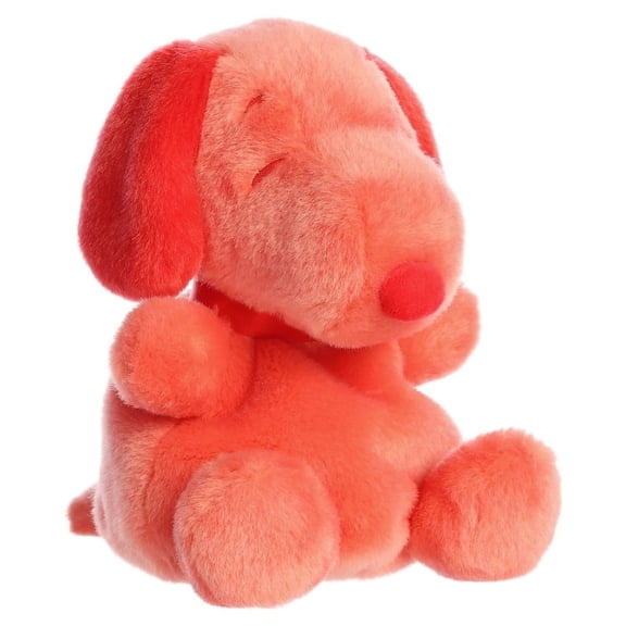 Aurora Palm Pals Peanuts Snoopy Color Collection 5 Inch Stuffed Animal Toy, Red