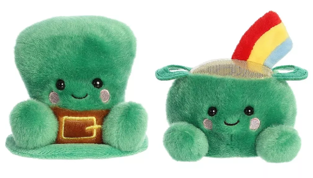 Aurora Palm Pals St. Patty 5" Plush 2 Pc Bundle, Finnigan and Ciara Pot ...