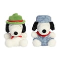 thumbnail image 1 of Aurora Peanuts Snoopy 5" Palm Pal Plush Bundle, Train Engineer and Beagle Scout, 1 of 5