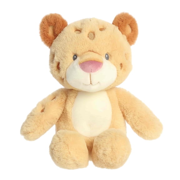 Aurora Playful Cuddler Squeakers Layne Leopard Baby Stuffed Animal - Squeak and Crinkle Sounds for Interactive Fun - Perfect for Nursery Decor, Playtime, and Gifts - Orange 13 Inches